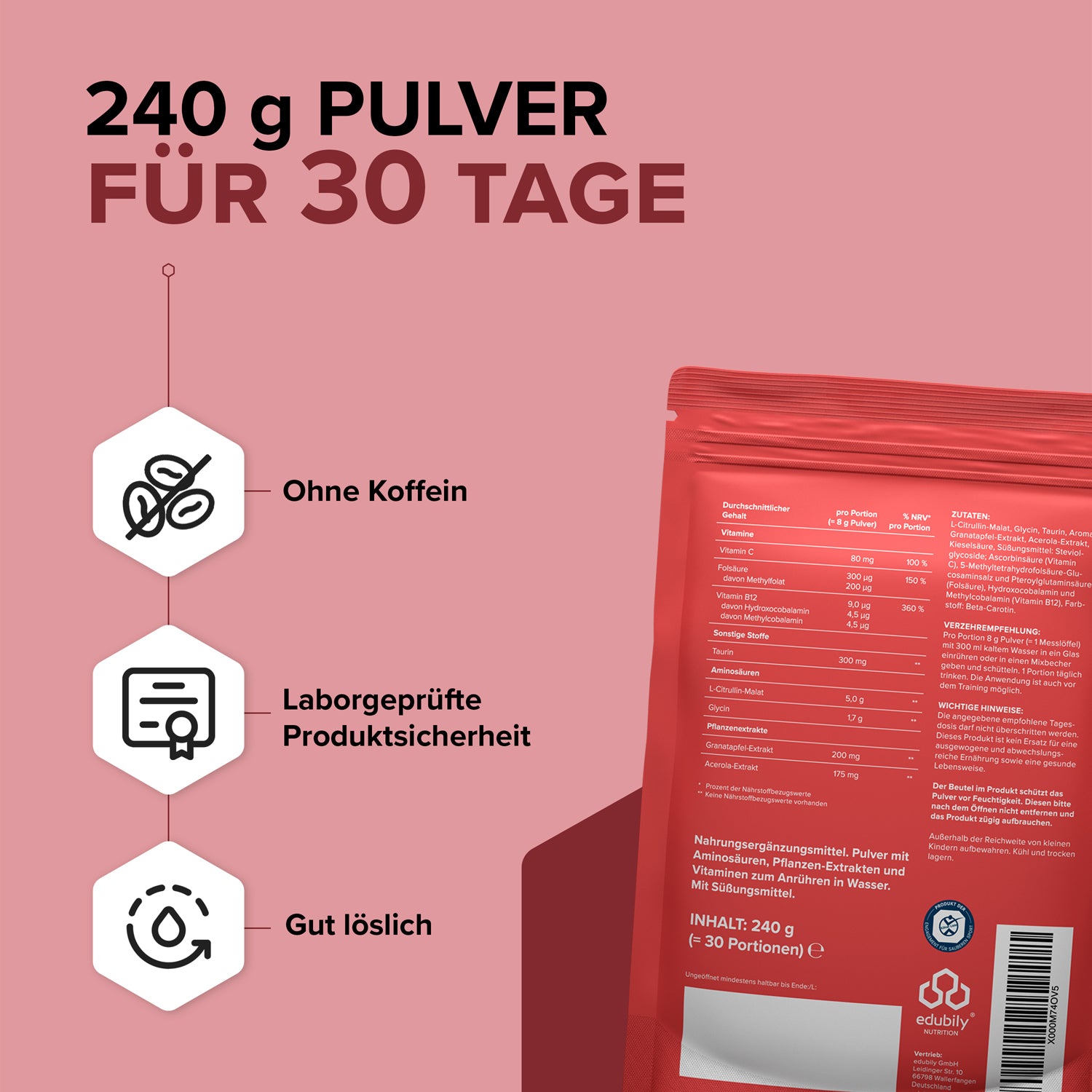 citrullin plus 240 g Pulver